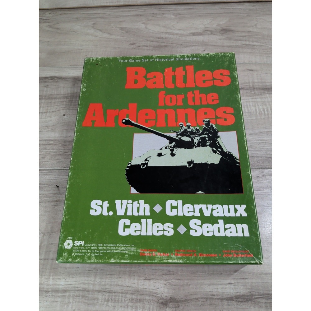 SPI Wargame Battles for the Ardennes Boxed Game "Near Complete"
